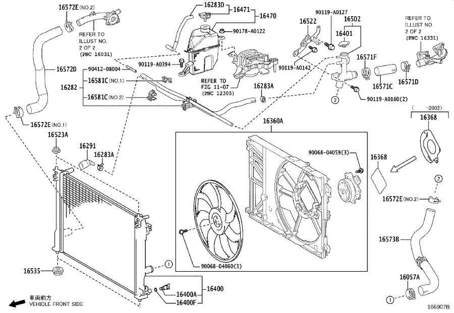 Toyota Radiator Parts Diagram