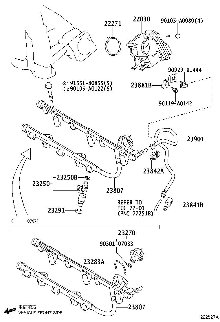 1994 Toyota 4Runner Ring. O(for fuel injector); o(for pulsation damper