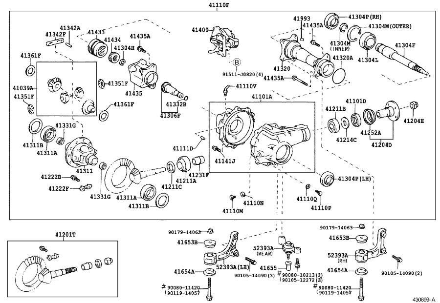 9056450103 - Toyota Washer, plate (for front differential case). Brakes ...