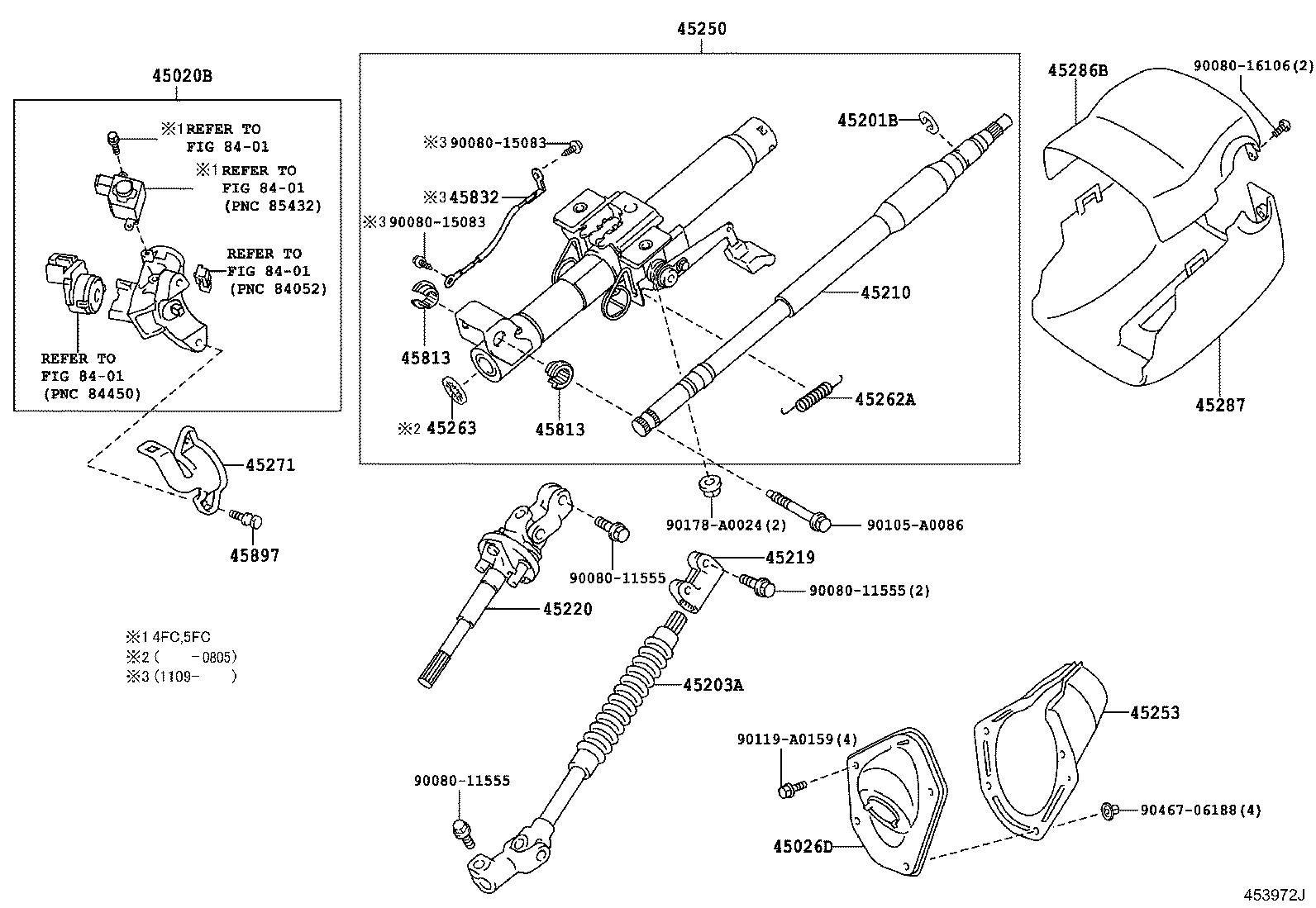 2007 Toyota Tacoma Steering Shaft