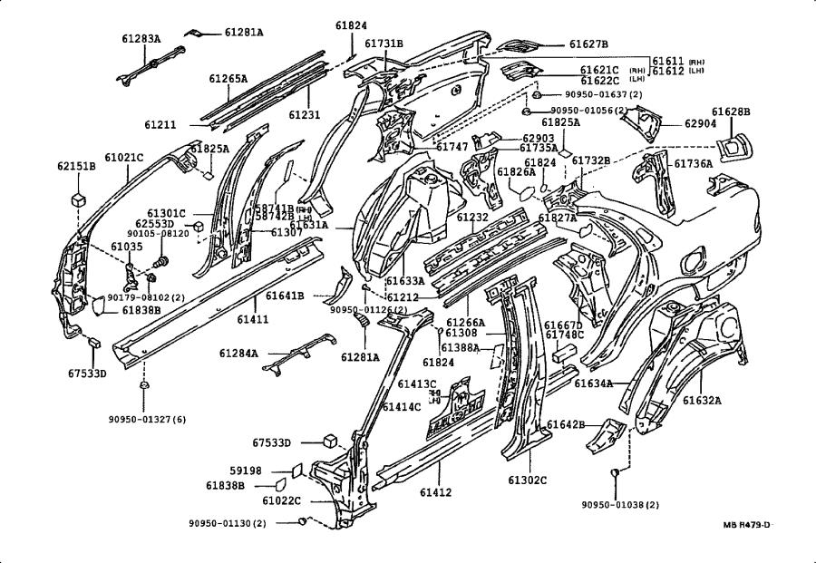 Toyota Corolla Door Parts Diagram