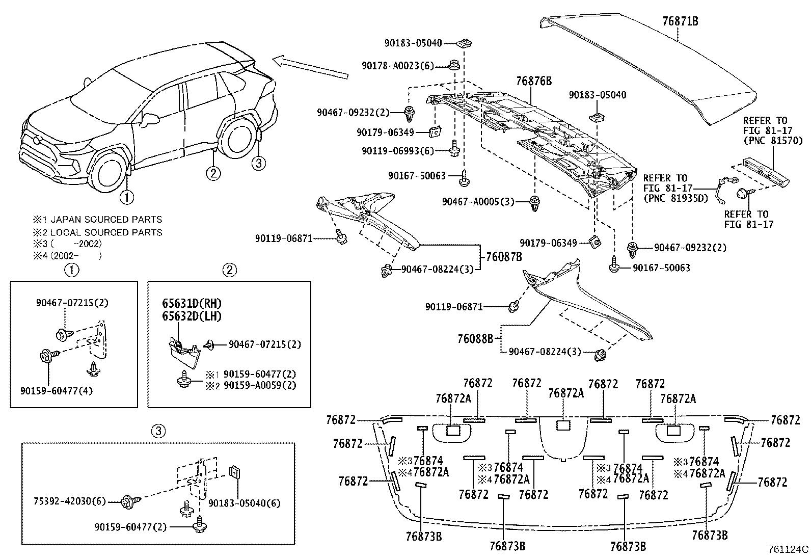 Toyota RAV4 Spoiler (Rear) - 768710R906 | Toyota South Atlanta, Morrow GA